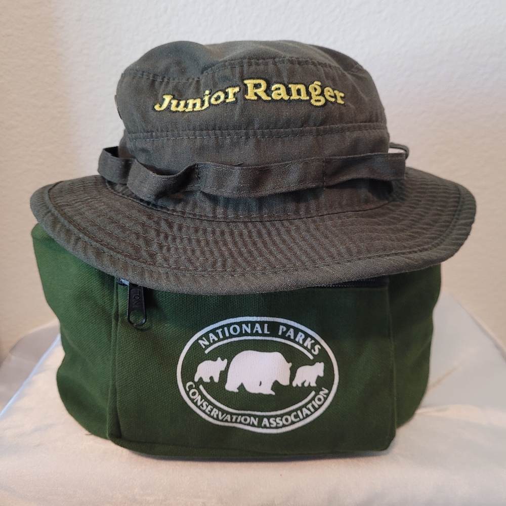 National Park Conservation Association fanny pack & Junior Ranger bucket hat.